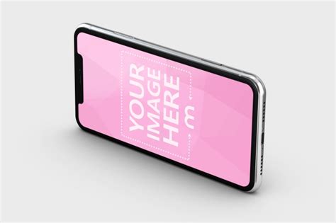 Iphone 11 Standing Sideways Mockup Mediamodifier