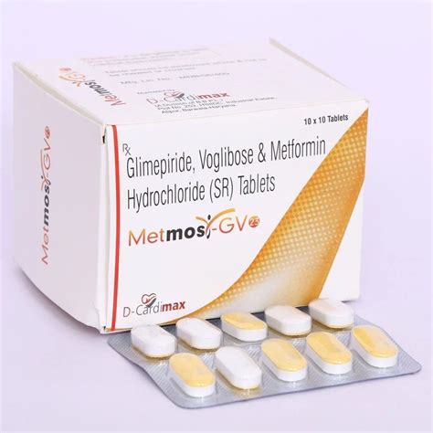 Metformin Hcl 500mg Glimipride 2mg Voglibose 0 3Mg At Rs 1156 Box