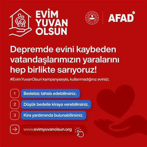 Depremzedeler İçin Evim Yuvan Olsun Kampanyası