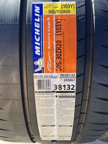 Set Of Two Brand New Zr Y Michelin Pilot Sport Cup Tires