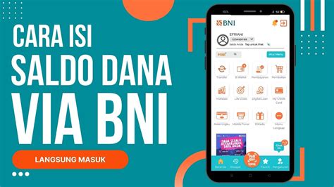 CARA ISI SALDO DANA DARI BNI MOBILE BANKING MENGGUNAKAN VIRTUAL ACCOUNT