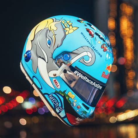 Helmet design of Alexander Albon for the Singapore GP, designed by ...