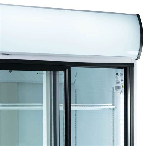 Contender 851L Double Glass Sliding Door Fridge with Canopy – ECatering