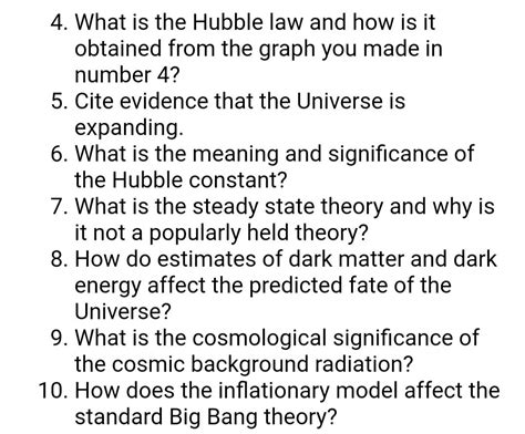 Big Bang Theory Hubble Law