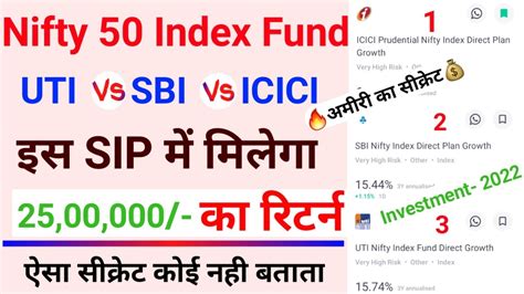 Nifty 50 Index Fund 2022 Uti Nifty Index Fund Vs Sbi Nifty Index