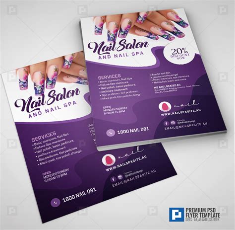 Beauty Nail Salon Flyer Psdpixel