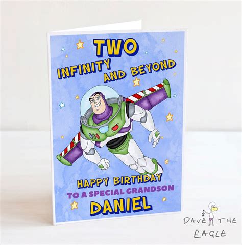 Toy Story Birthday Card For Two Year Olds Buzz Lightyear Two Infinity