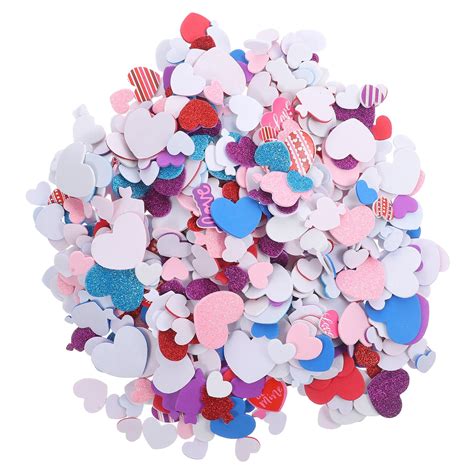 Antiguyue 1 Set Of Self Adhesive Foams Hearts Stickers Valentines Day