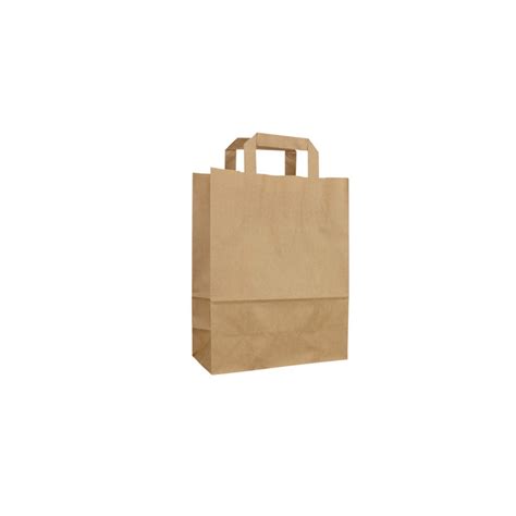 Sac Papier Kraft Brun avec Anses Plates 50 unités