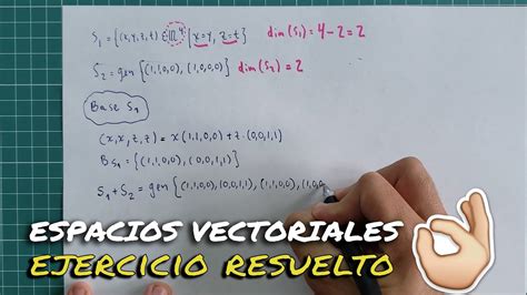 Espacios Vectoriales Ejercicio Resuelto Paso A Paso YouTube