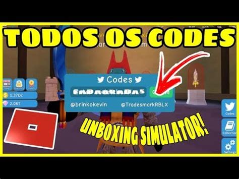 Todo Os Codes De Unboxing Simulator Roblox Youtube