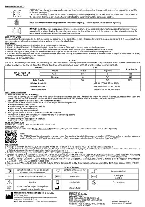 Beright Hiv 12 Rapid Test Whole Blood Caring Pharmacy Official