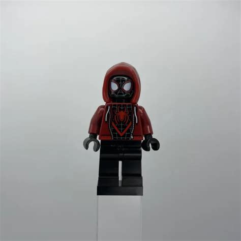 Lego Minifigure Spider Man Miles Morales Dark Red Hood Sh679 Marvel Super Heroes £6 91 Picclick Uk