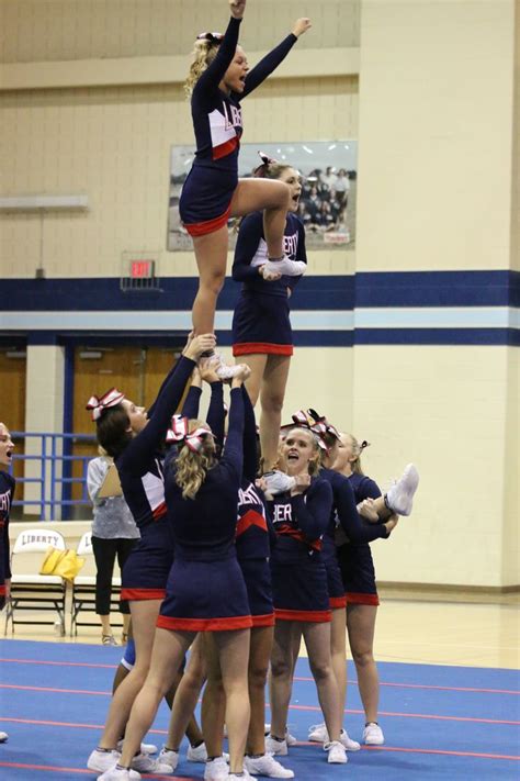 2015 LHS Competition Cheer | Competitive cheer, Liberty high school, Cheer