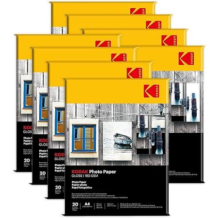 Kodak Gsm A Glossy Photo Paper Water Resistant Pack Of X