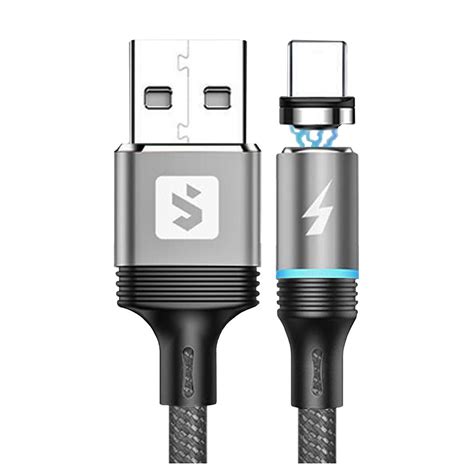 Cabo USB Tipo C V8 Lightning 3 em 1 Magnético Prata Mundoware