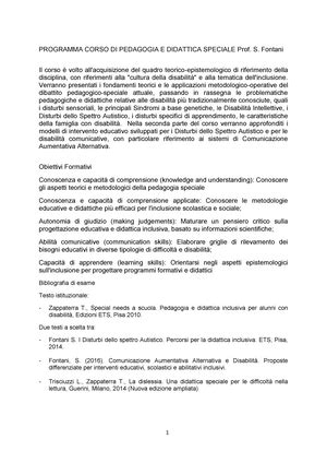 Riassunto Manuale Cottini Didattica Speciale E Inclusione Scolastica