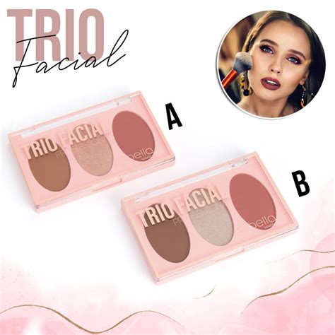 Paleta Trio Facial Febella O Trio Perfeito Contorno Iluminador E