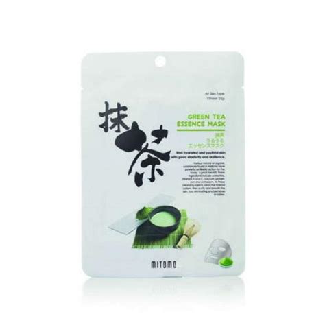 Mitomo Green Tea Essence Mask Maska z wyciągiem z zielonej herbaty