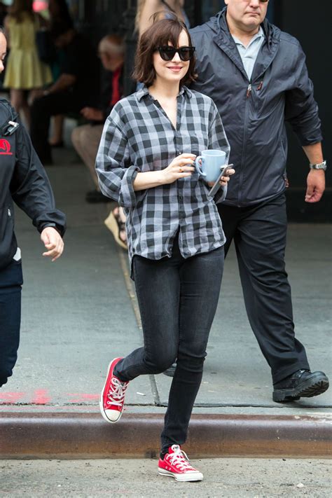 Dakota Johnson On Set Of How To Be Single In New York June 2015