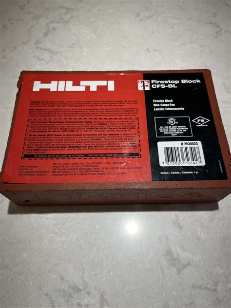 Hilti Cfs Bl Firestop Block Ebay