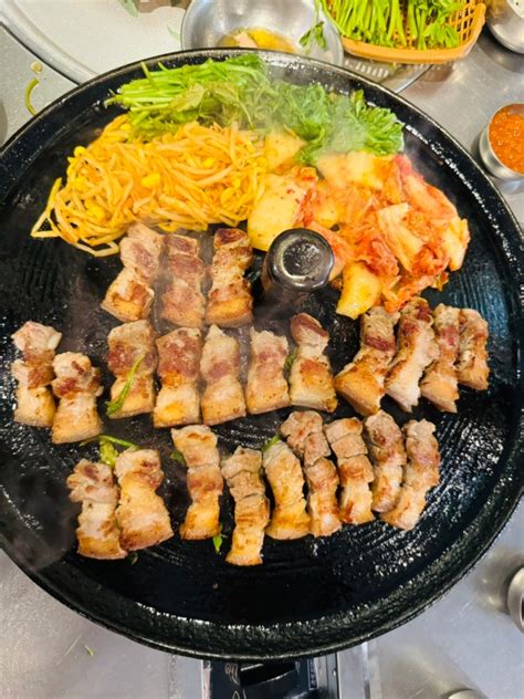 울산 삼산동 솥뚜껑 미나리삼겹살 고기 맛집 목구멍 네이버 블로그