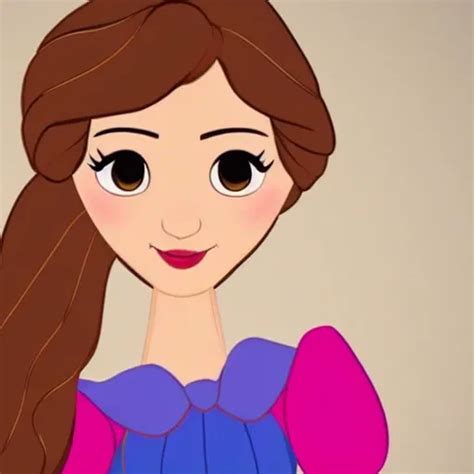 A Disney Princess Full Body With Brown Hair Light Brown Eyes A Arthub Ai