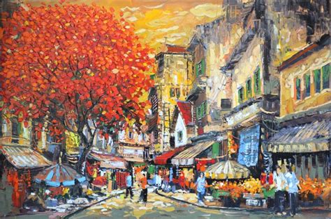 Season Transforming Vietnamese Oil Painting By Artist Giap Van Tuan