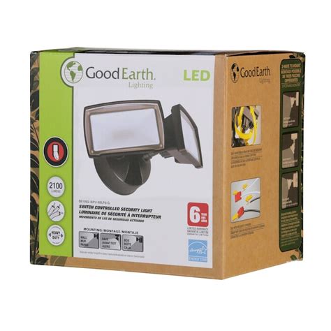 Good Earth Lighting Led Satin Aged Bronze 2 Head Switch Controlled