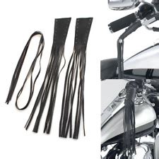 Motorcycle Tassel Fringe Grips Lever Cover Leather For Harley Chopper