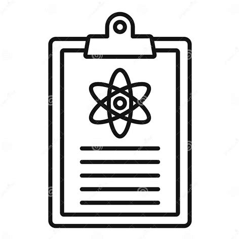 Biophysics Clipboard Icon Outline Style Stock Vector Illustration Of