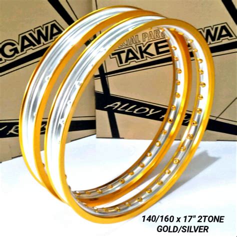 Jual Velg Veleg Ring 17 Takegawa SET Two Tone Dua Warna Gold