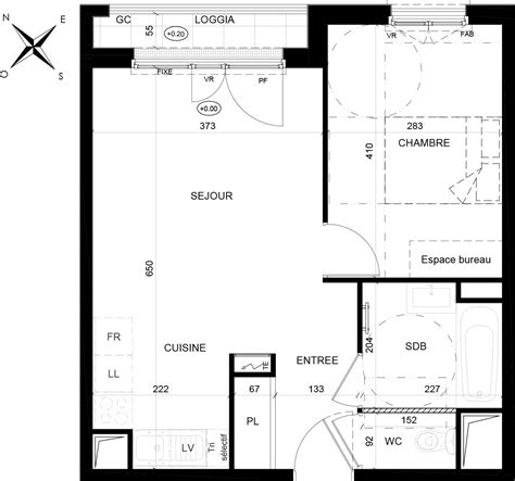 Plan Appartement T2 De 42 55 M² Neuf Résidence « Esprit Citadin