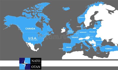 Nato on world map stock vector. Illustration of luxembourg - 46467076