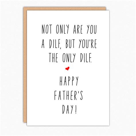 Dilf Funny Fathers Day Card For Husband For Boyfriend Naughty Etsy