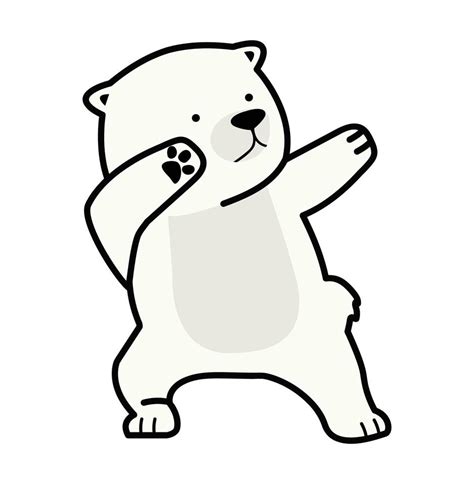 Cute Polar Bear Dabbing Movement Icon 15649412 Vector Art At Vecteezy