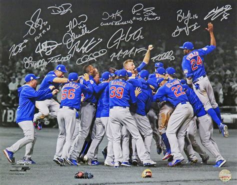 2016 Chicago Cubs Team Signed Chicago Cubs 2016 World Series ...