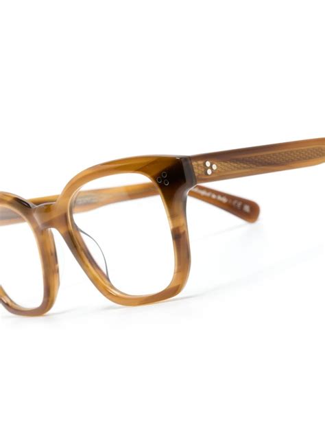 Oliver Peoples Lianella Square Frame Glasses Brown Farfetch