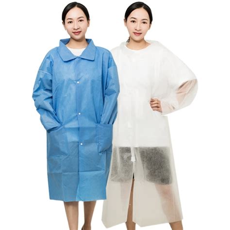 Disposable White PP Nonwoven Lab Coat With Best Price China PP