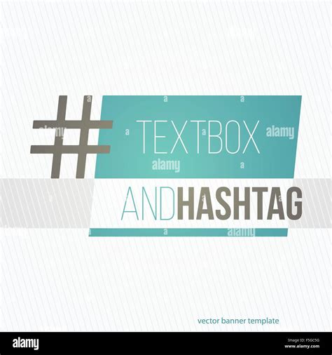 Cuadro de texto y hashtag Símbolo de promoción en los medios de