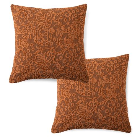 Hokipo Woven Jacquard Stretchable Cushion Cover 16x16 Pack Of 2 Ar