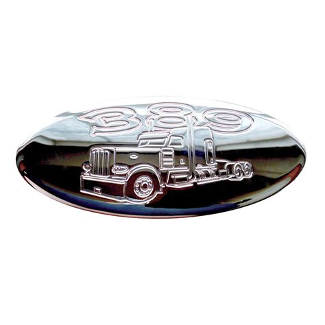 Lifetime Chrome Engraved Peterbilt 389 Unibilt Emblem Raneys Truck Parts