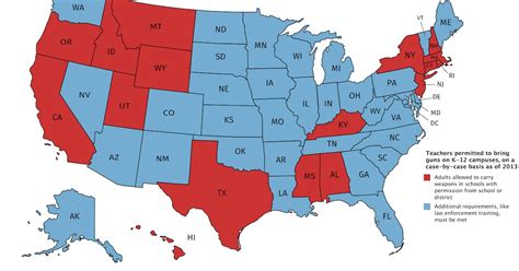 Which States Allow Teachers To Carry Guns These Maps Explain