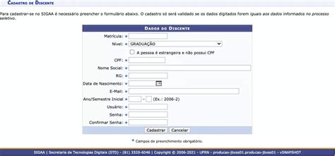 Como Realizar Primeiro Acesso Cadastro No Sigaa Aluno Estudante