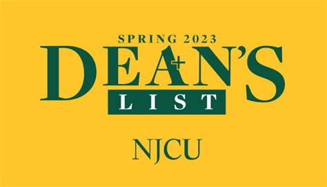 1318 Named To Spring 2023 Deans List New Jersey City University