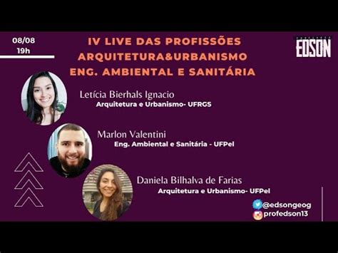 Iv Live Das Profiss Es Arquitetura Urbanismo E Eng Ambiental E