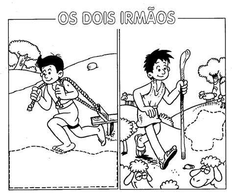 Desenhos De Caim E Abel 12 Para Colorir E Imprimir ColorirOnline