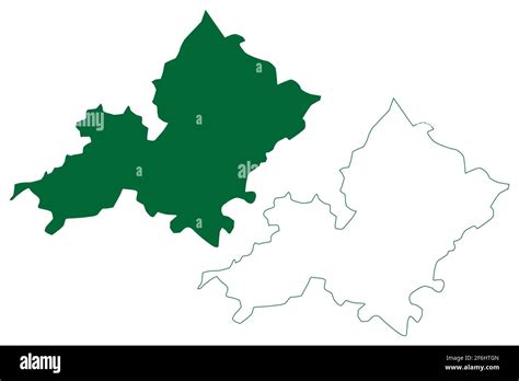 Ambala district (Haryana State, Republic of India) map vector ...