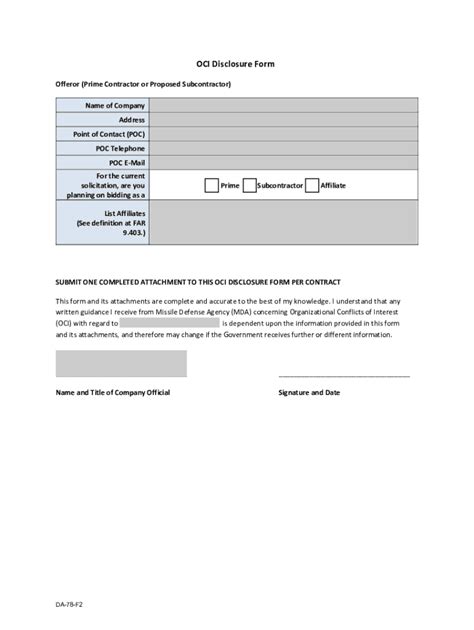 Fillable Online Attachment L 05 Oci Disclosure Form Fax Email Print