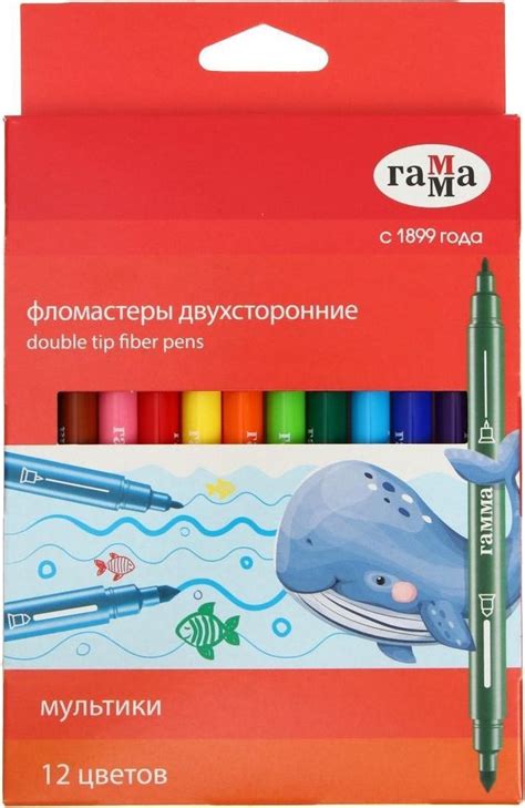 Фломастеры для рисования ГАММА Мультики, смываемые на водной основе ...
